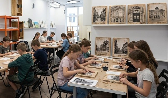 Odbitki starych fotografii na drewnie - zdjęcie 5